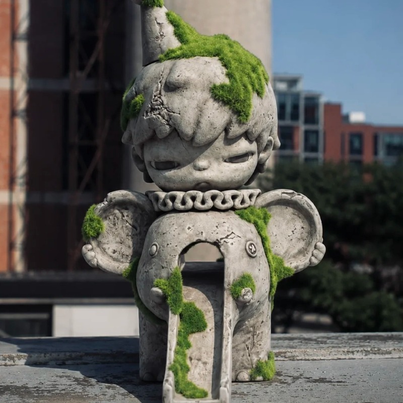 Resin Art Sculptures - POP MART ヒロノ エレファントスライド レジンアート彫刻 塗装済み