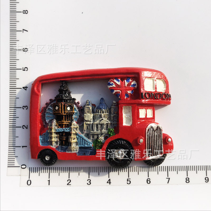 Resin Art Uk - 英国の様々な地域からの観光土産、磁気冷蔵庫マグネット、樹脂製装飾品