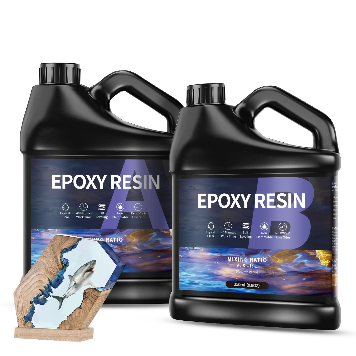 Epoxy Resin Ab - 500 グラム/1000 グラム AB エポキシ樹脂接着剤高透明度速乾性接着剤高硬度 DIY