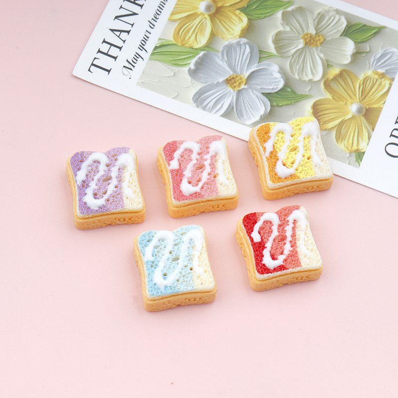 Resin Art Earrings Material - 30/300個入り ミニトーストビスケット ミニチュア レジン ネイルアート DIY