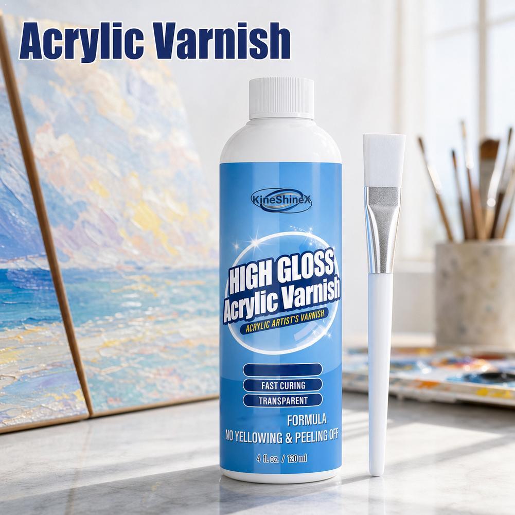 Resin Artist - 120ml高光沢アクリルニス、絵画保護用防水透明シーラント、アーティストクラフト用