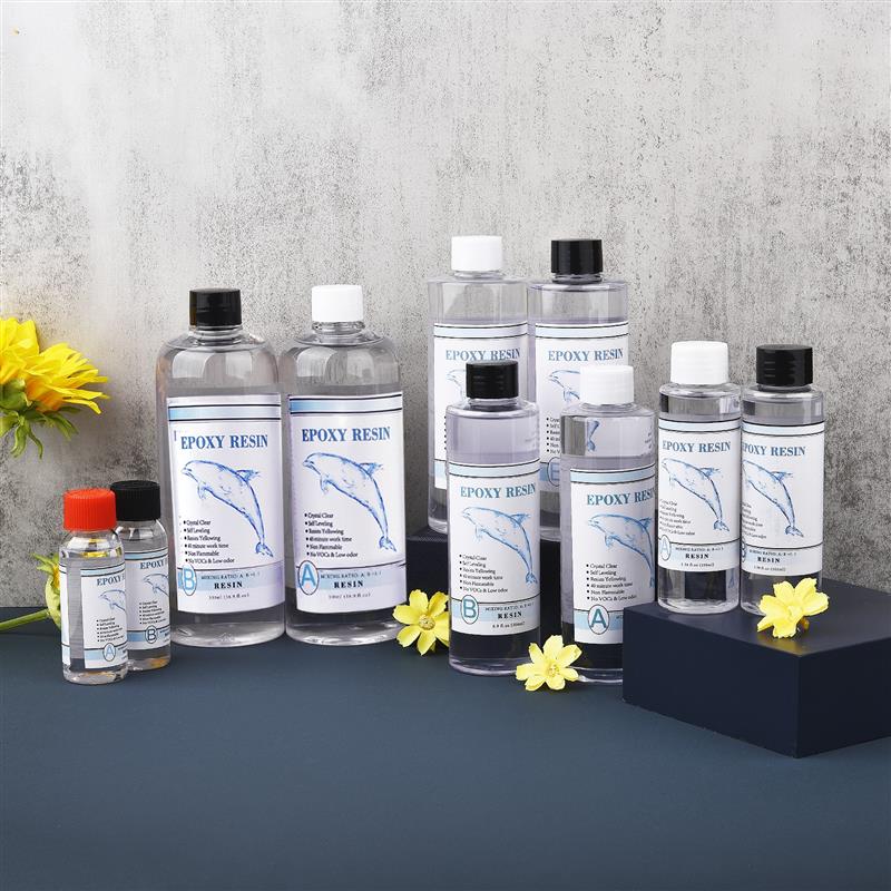 Epoxy Resin Ab - 1:1 AB樹脂エポキシクリスタル接着剤高粘度硬化剤クリスタル接着剤DIYエポキシ樹脂型ジュエリー製作用品