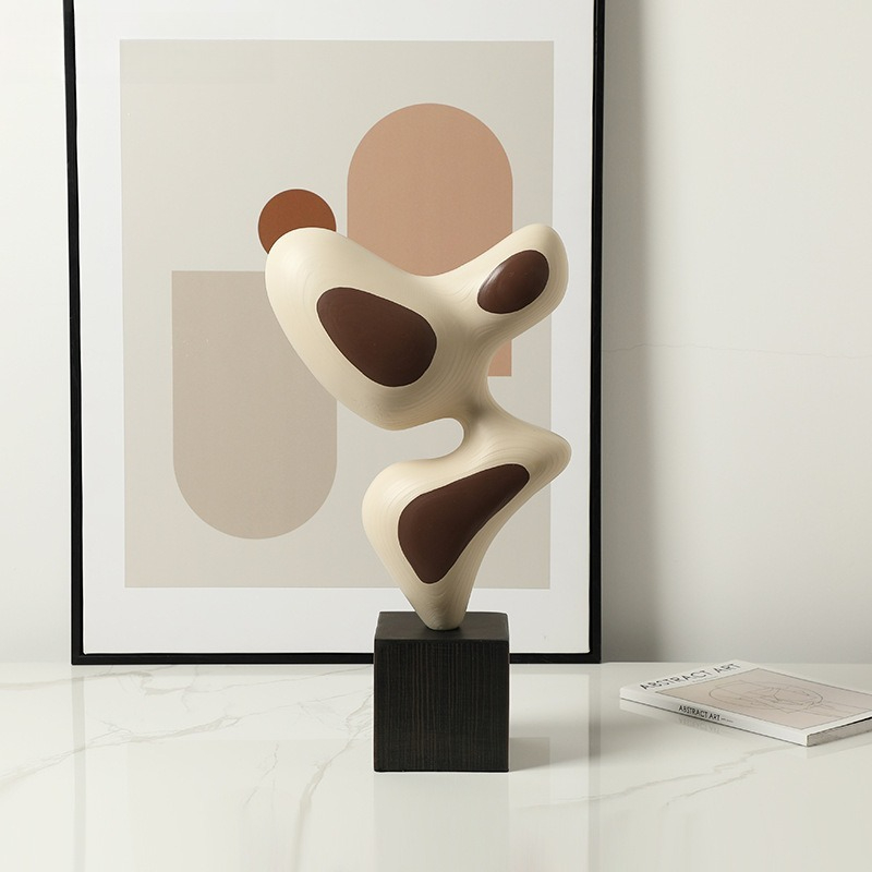 Resin Art Instagram - モダンなインスタグラム風クリエイティブな線画木目調床飾り、販売センター、リビングルーム、玄関向けの高級ホームデコレーション