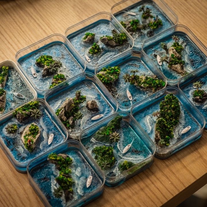 手作りのファロー諸島のマイクロ島、コレクターのデスクに置くた - Resin Art Gift For Birthday のレビューと価格