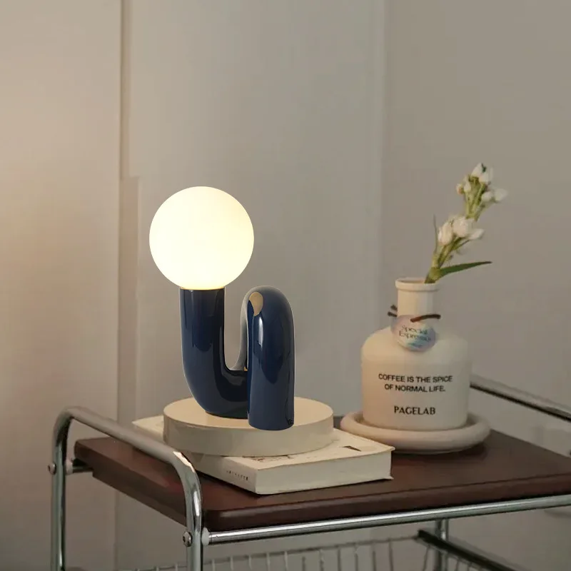 北欧 LED ガラス球形テーブルランプホテル子供部屋寝室リビ - Resin Art Uk のレビューと価格