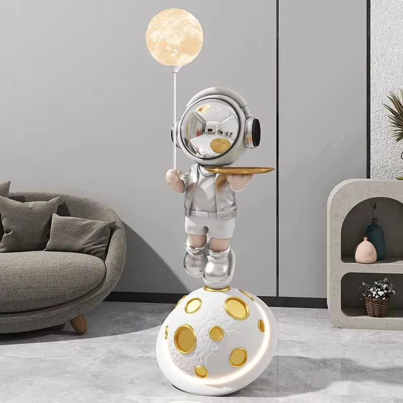 レジン製宇宙飛行士の愛の空間を描いたアート、大型フロア装飾、 - Resin Art In Floor のレビューと価格