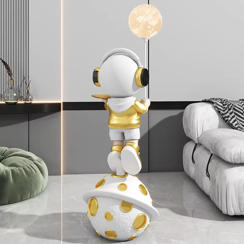 レジン製宇宙飛行士の愛の空間を描いたアート、大型フロア装飾、 - Resin Art In Floor のレビューと価格