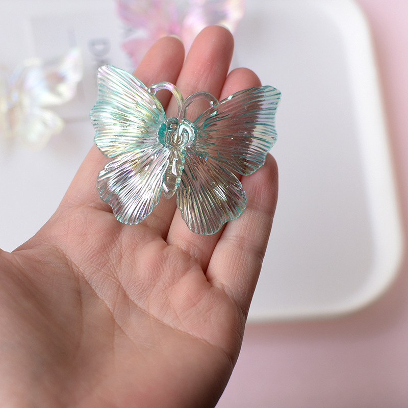 WFFNNKC 10 個透明蝶樹脂アクセサリー甘いイヤリング - Resin Art Earrings Material のレビューと価格