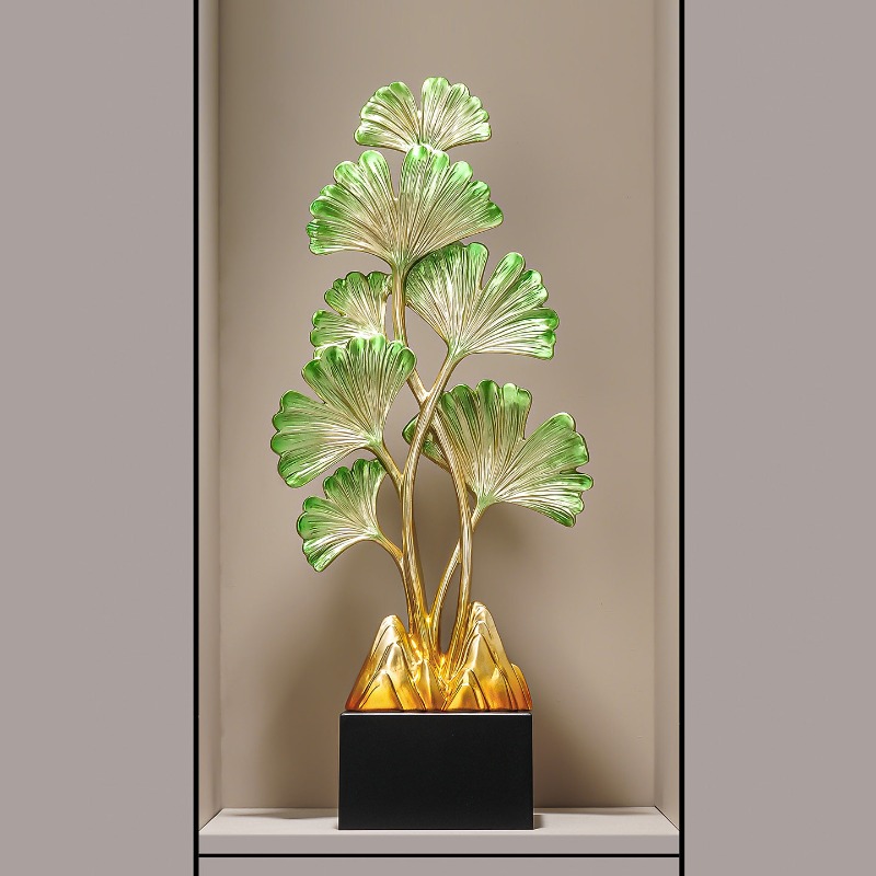 高級銀杏の葉アート彫刻オーナメント 82cm リビングルーム - Resin Art Gift For Birthday のレビューと価格