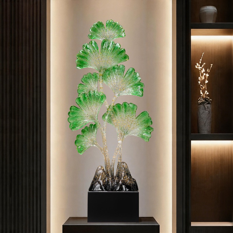 高級銀杏の葉アート彫刻オーナメント 82cm リビングルーム - Resin Art Gift For Birthday のレビューと価格