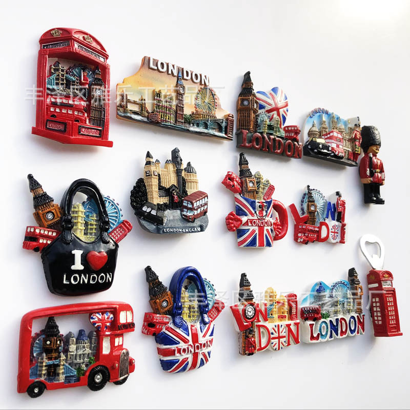 英国の様々な地域からの観光土産、磁気冷蔵庫マグネット、樹脂製 - Resin Art Uk のレビューと価格