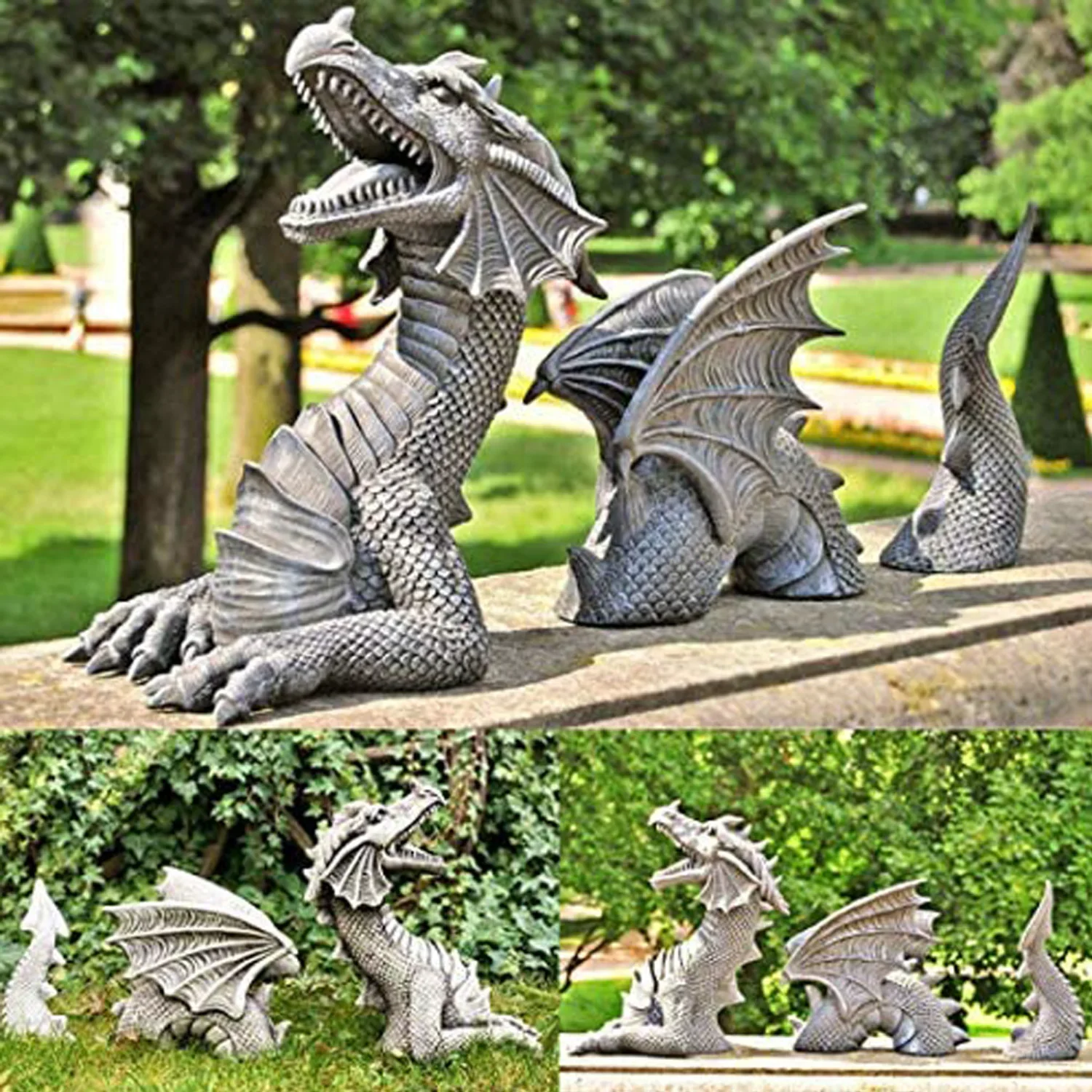 樹脂ドラゴンプリントフィギュア,巨大な芝生の彫刻,ゴシックフ - Resin Art Sculptures のレビューと価格
