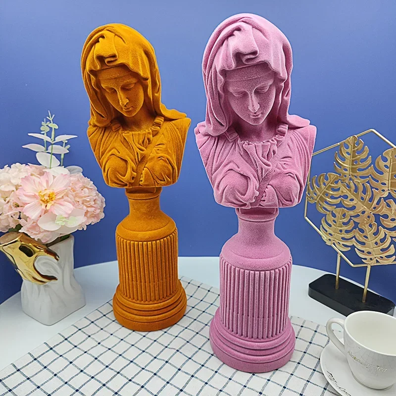 群れをなす樹脂製聖母マリア像、創造的な芸術彫刻、樹脂工芸品、 - Resin Art Mary のレビューと価格