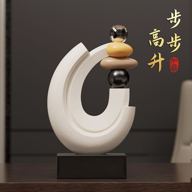 家の装飾幸運石像デスクトップ装飾品北欧リビングルームディスプ - Resin Art Gift For Birthday のレビューと価格