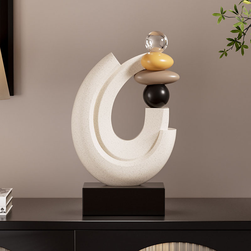 家の装飾幸運石像デスクトップ装飾品北欧リビングルームディスプ - Resin Art Gift For Birthday のレビューと価格
