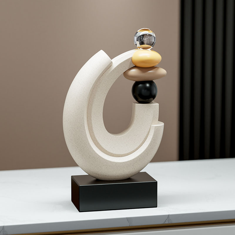 家の装飾幸運石像デスクトップ装飾品北欧リビングルームディスプ - Resin Art Gift For Birthday のレビューと価格