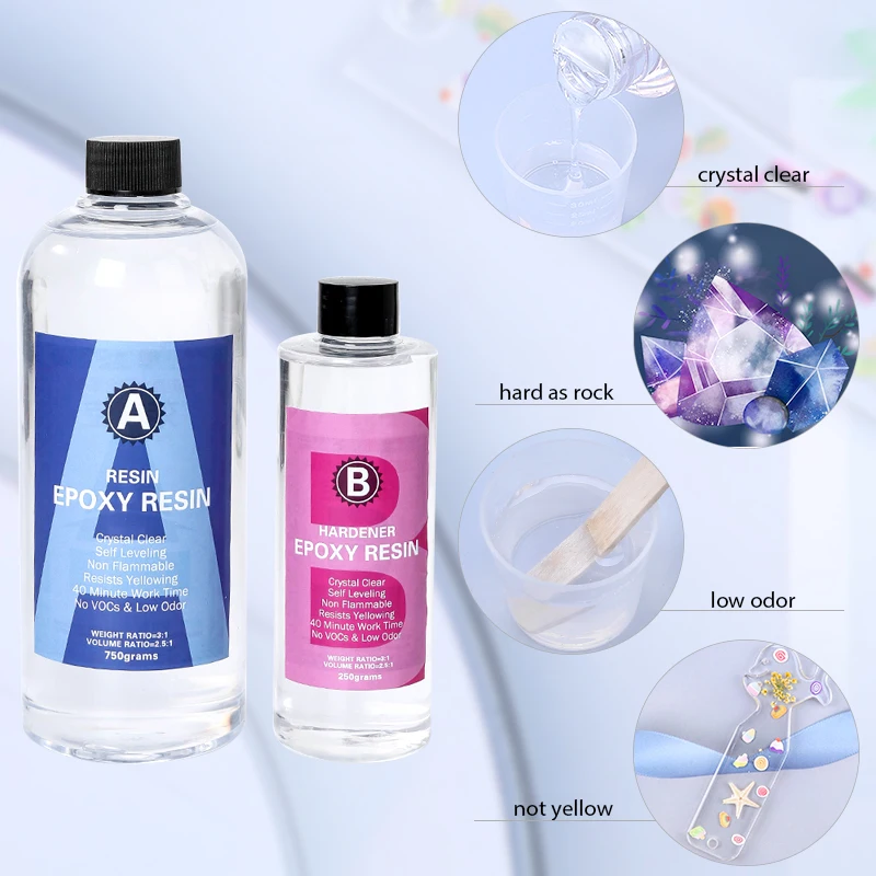 エポキシ樹脂キット クリスタルクリア 簡単混合 AB樹脂 ス - Epoxy Resin Ab のレビューと価格