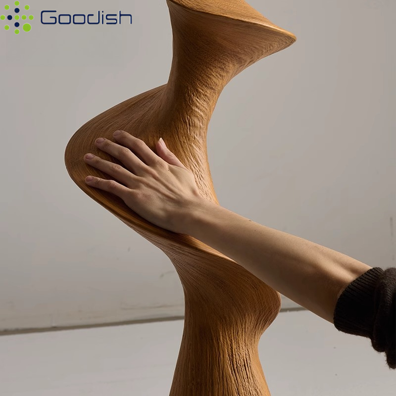 日本の侘び寂びレトロアートクリエイティブな縦型曲線木製光沢L - Resin Art In Floor のレビューと価格