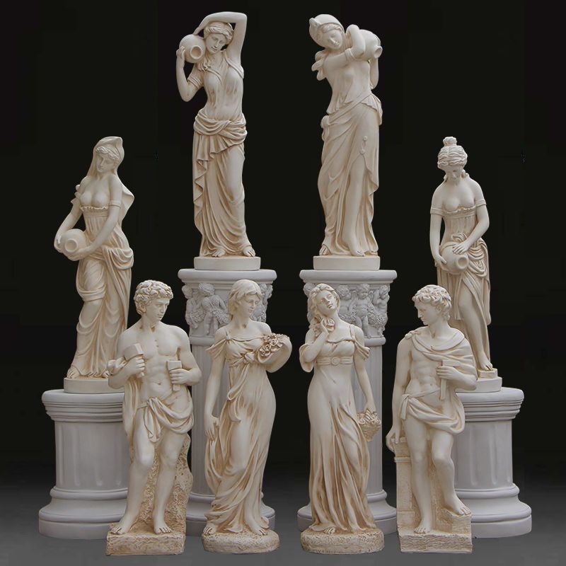 石膏像の芸術装飾品、ヨーロッパのレトロな人物像、樹脂彫刻、庭 - Resin Art Sculptures のレビューと価格