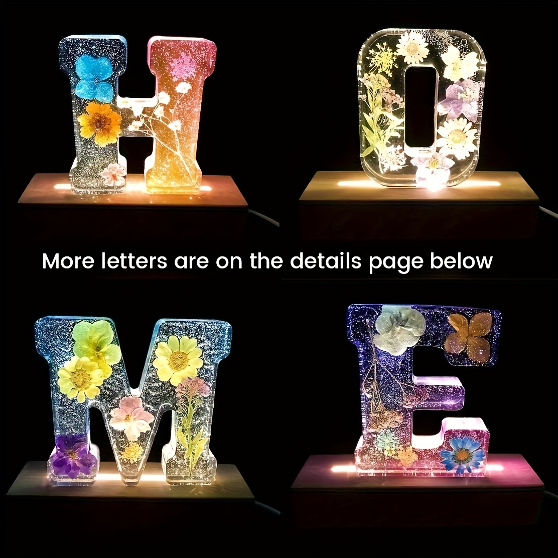 7インチ大型レターレジンモールド、3D大文字レジンモールド、 - Resin Art Gift For Birthday のレビューと価格