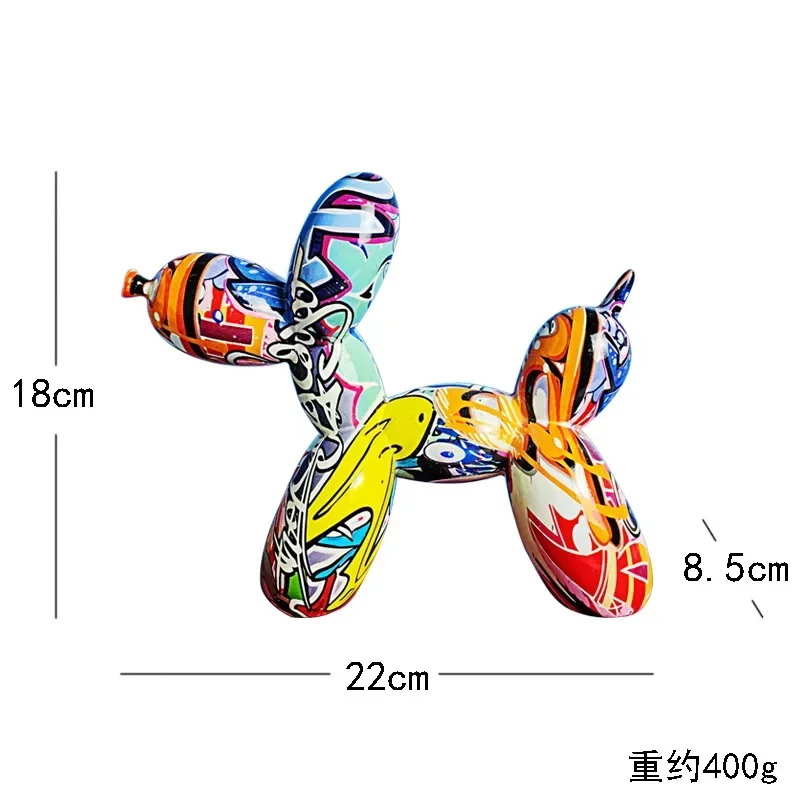 樹脂で作られた犬の彫刻,風船付きのモダンなアートアクセサリー - Resin Art Gift For Birthday のレビューと価格