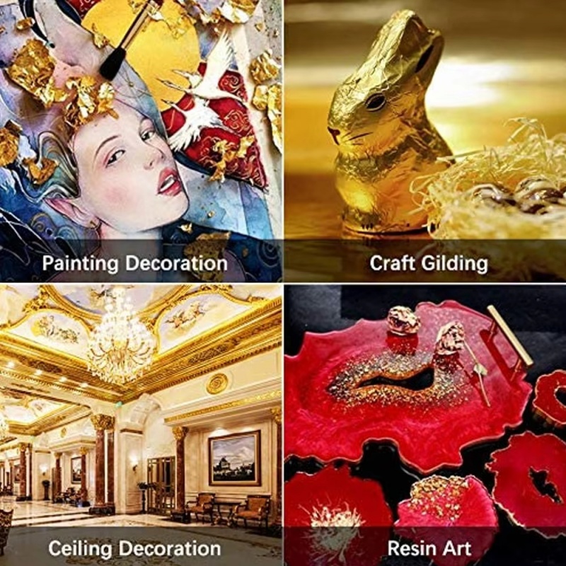 100枚入り 模造金銀銅箔紙 DIY樹脂キャンドル石膏クラフ - Resin Art Gift For Birthday のレビューと価格