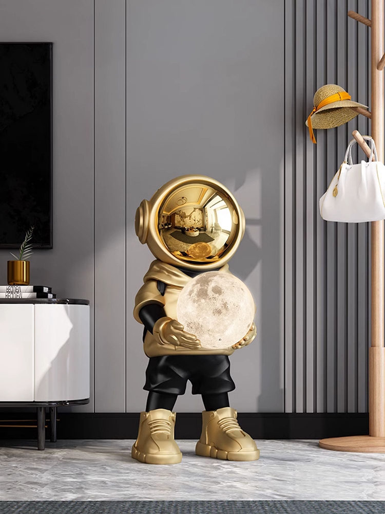 家の装飾のための創造的な宇宙飛行士の像,北欧のリビングルーム - Resin Art In Floor のレビューと価格
