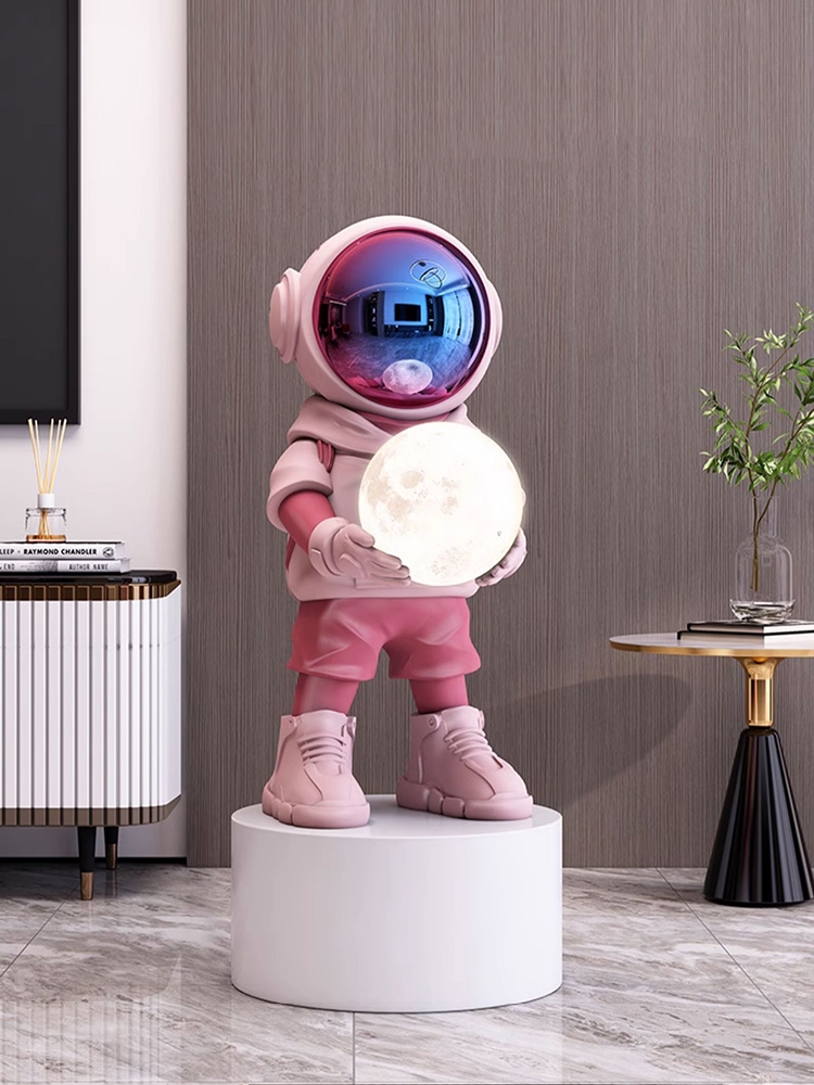 家の装飾のための創造的な宇宙飛行士の像,北欧のリビングルーム - Resin Art In Floor のレビューと価格