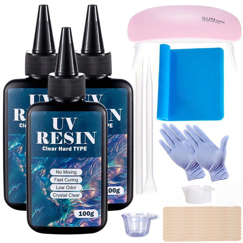 100 グラム/250 グラムクリア UV 樹脂ハードタイプ - Uv Resin Clear Hard のレビューと価格