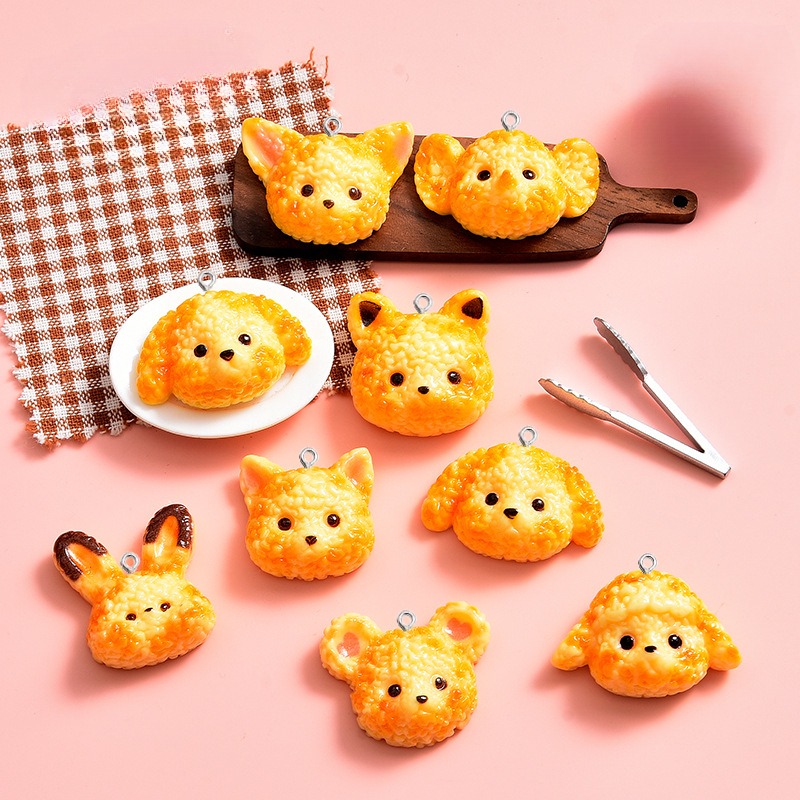 10 個漫画ビスケット犬樹脂材料かわいい DIY イヤリング - Resin Art Earrings Material のレビューと価格